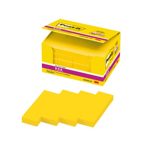 ポスト・イットエコノパック強粘着ふせん5001SS-YN 5001SS-YN 超強力な粘着力を持つ5001SS-YN 5001SS-YNで環境にエコノパックふせ...