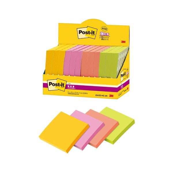 3M ポスト・イットノートマルチカラー6増量P 色とりどりの便利なメモ用紙6冊セット 使いやすいサイズで、色分けして使えるから、仕事も勉強も効率アップ 忙しい日...