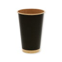 シモジマHEIKO ペーパーカップ アイス・ホット兼用 16オンス(510ml) 未晒ブラック 口径90mm #0045359441セット(1000個:25個×...