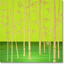 ユーパワー ウッドスカルプチャーアート 60×60cm 「フォレスト バンブー」GR+NP 自然の力を宿す木製彫刻アート 60×60cm『グリーンフォレスト』-...