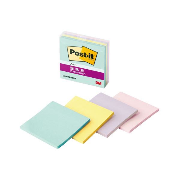 (まとめ) 3M ポスト・イット強粘着ノートマルチカラー5 654SS-MC-5【×3セット】 強力な粘着力で使いやすい 5色セットの便利なポスト・イットノート...