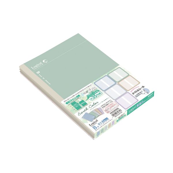 (まとめ) ロジカルノートアースカラー各1冊5 NB515B-5P/COC 【×3セット】 地球の色彩を感じるロジカルノートが5冊セットに アースカラーが心地良...