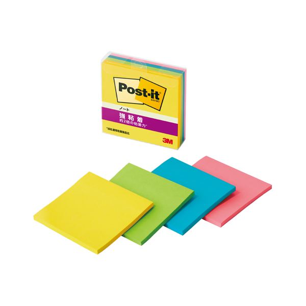 (まとめ) 3M ポスト・イット強粘着ノートマルチカラー8 654SS-MC-8【×3セット】 強力な粘着力で使いやすい 8色のノートセットが3つ 色々な用途に...