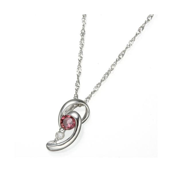 夢の小屋のK18WGピンクトルマリンペンダント/ネックレス 輝くK18ホワイトゴールドの魅惑的なピンクトルマリンペンダント/ネックレス｜アングル2