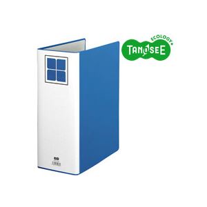 (まとめ)TANOSEE 片開きパイプ式ファイルE A4タテ 100mmとじ 青 30冊 青い30冊のA4タテ用ファイル、パイプ式で片開き、100mmとじ TA...