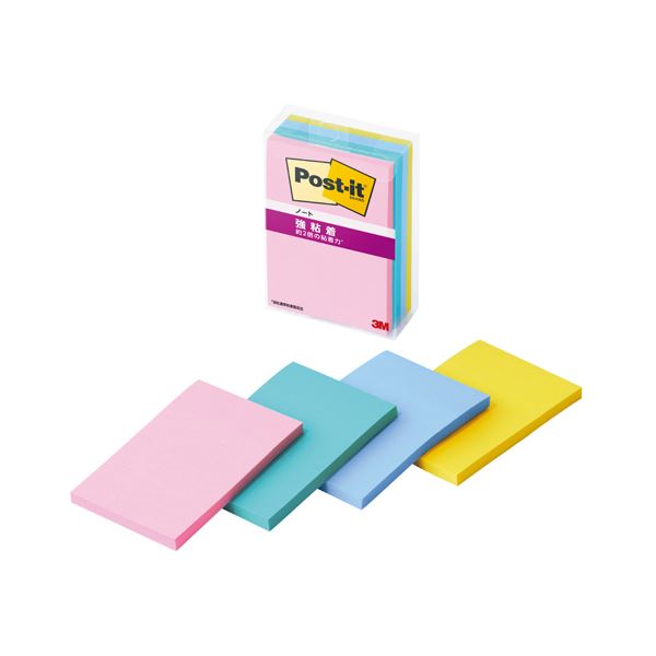 (まとめ) 3M ポスト・イット強粘着ノートマルチカラー3 656SS-MC-3N【×5セット 強力な粘着力で使いやすい 色とりどりのノートが5セット 便利なポ...