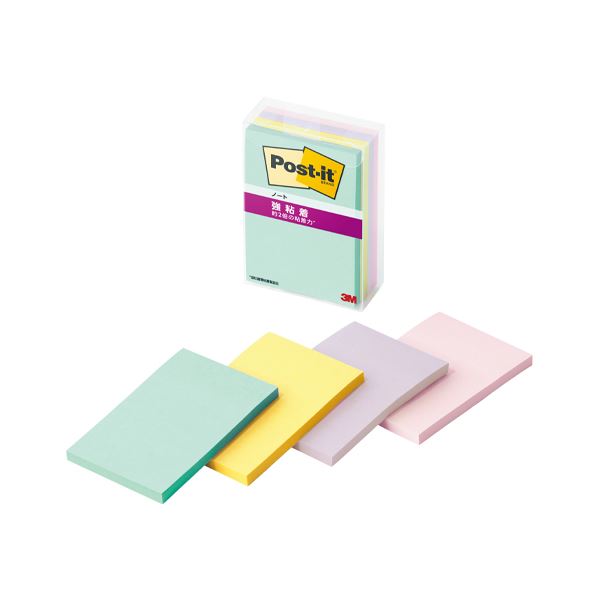 (まとめ) 3M ポスト・イット強粘着ノートマルチカラー5 656SS-MC-5N【×5セット 強力な粘着力を持つ、多彩な色合いのポスト・イットノート5冊セット...