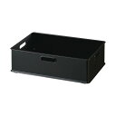 (まとめ) サンカ squ+ナチュラ インボックス M ブラック NIB-MBK 1個 【×5セット】 黒 自然な風合いを感じる、ブラックカラーの整理 収納 ボックスMサイズ スッキリと整理整頓できる便利なアイテムです 5個セットでお得にお買い求めいただけます 黒(3)