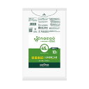 (まとめ) 日本サニパックnocoo 容量表記ごみ袋 省資源 白半透明 45L 0.015mm CHT42 1パック(10枚) 【×10セット】 45Lの白半透...