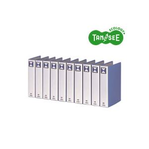 (まとめ)TANOSEE 両開きパイプ式ファイル A4タテ 50mmとじ 青 30冊 開けやすい 便利なパイプ式ファイル A4サイズで50mm厚 青いカラーで3...