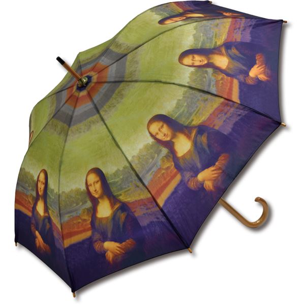 ユーパワー 名画木製ジャンプ傘 レオナルド・ダ・ヴィンチ「モナリザ」 美の調べ、躍動する傘 レオナルド・ダ・ヴィンチの至宝、モナリザを彷彿とさせる木製ジャンプ傘...