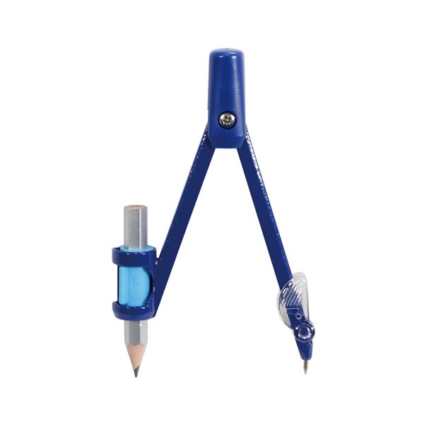 (まとめ) クツワ 回しやすいコンパス鉛筆用 CP221BL 【×10セット】 握りやすいデザインが特徴の鉛筆用コンパス、10セットでお得に 書きやすさを追求し...