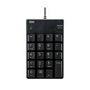 USB2.0ハブ付テンキー ブラック NT-17UH2BKN 黒 USB2.0接続可能なテンキーに便利なハブが付いた、スタイリッシュなブラックカラーのテンキーパ...