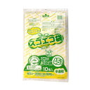 野添産業 スゴエコ袋(再生) 半透明45L 厚さ0.025mm 1セット(500枚:10枚×50パック) 地球に優しい100%リサイクルのエコバッグ 透明で大容量45L、驚きの薄さ0.025mm 1セットで500枚、10枚×50パック 環境に配慮した自然派ポリ袋、野添産業がお届けするスゴイエコ袋(再生)