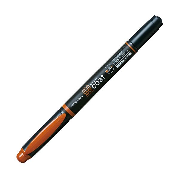 【20本セット】 トンボ鉛筆 蛍光マーカー 蛍コート ちゃいろ Tombow-WA-TC31X20 ペンを傷つけずにスムーズに書ける、20本セットの蛍光マーカー...