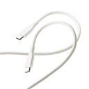 【5個セット】 なめらかUSB Type-Cケーブル 配線 (非認証品、C-C) 2m ホワイト MPA-CCSS20WHX5 白 なめらかな触感が魅力のUSBケーブル シリコン素材で柔らかく、手に馴染む心地よさ 非認証品のエレコムなめらかUSB Type-Cケーブル(2m)を5個セットでお得に ホワイトカラーで(2)