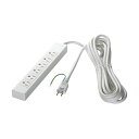 バッファロー3ピン式電源タップ 6個口タイプ ホワイト 2m BSTAPST3620WH 1セット(10個) 白 6口コンセント付きの電源タップ、3ピンプラグ仕...