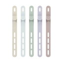 (まとめ) オウルテックMOTTERU ソフトタッチ ケーブル 配線 バンド sofumo 4つ穴 スモーキーカラー MOT-CBBAND04-SK1パック(5...
