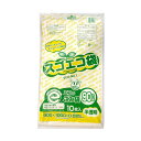 野添産業 スゴエコ袋(再生) 半透明90L 厚さ0.025mm 1セット(300枚:10枚×30パック) 地球に優しい100%リサイクルのエコバッグ 透明で大容量 大型 90L、驚きの薄さ0.025mm 1セットで300枚、10枚×30パック 環境に配慮したポリ袋、再生のスゴイ透明袋
