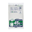 (まとめ) ジャパックス再生原料配合 容量表示入りポリ袋 白半透明 45L RSN45 1パック(10枚) 【×10セット】 再生素材を使用した45リットルの白...