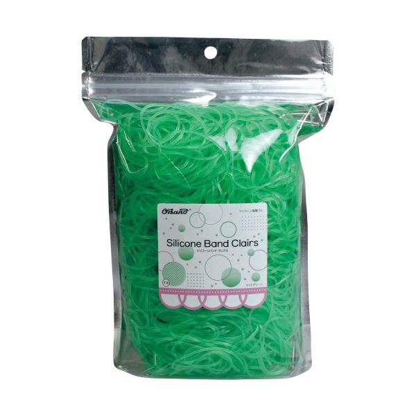 (まとめ)共和 オーバンド シリコーンバンドクレアス #16 内径38mm ライトグリーン 300g GGS-300-LG 1袋【×5セット】 緑 透明な力で束...