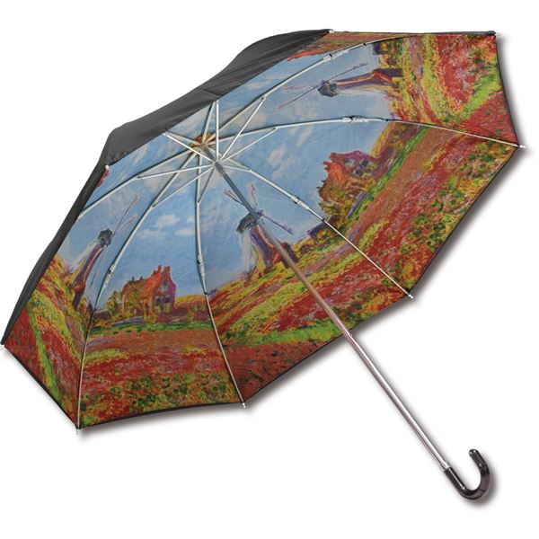 ユーパワー 名画折りたたみ傘 晴雨兼用 モネ「チューリップ畑」 美の風景を抱く折りたたみ傘 〜モネのチューリップ畑〜