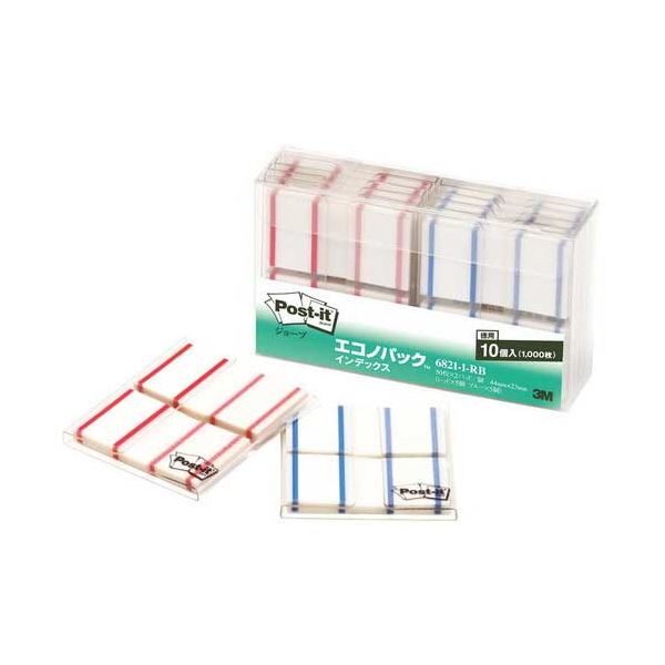 スリーエム ジャパン Post-it 6821-1-RB フィルム インデックス フィルム素材の便利なインデックス 色分けして整理整頓、書類管理もラクラク ポス...
