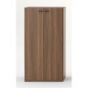 フナモコ リビングシェルフ 整理 収納 棚 キャビネット 扉付き 【幅60×高さ113.8cm】 リアルウォールナット KFD-60【完成品】 日本製 国産 ス...