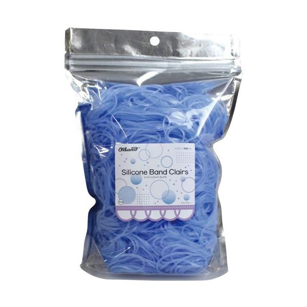 (まとめ)共和 オーバンド シリコーンバンドクレアス #16 内径38mm ライトブルー 300g GGS-300-LB 1袋【×5セット】 青 透明な力で束ね...