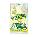 野添産業 スゴエコ袋(再生) 半透明90L 厚さ0.035mm 1セット(300枚:10枚×30パック) 地球に優しい100%リサイクルのエコバッグ 透明で大容...