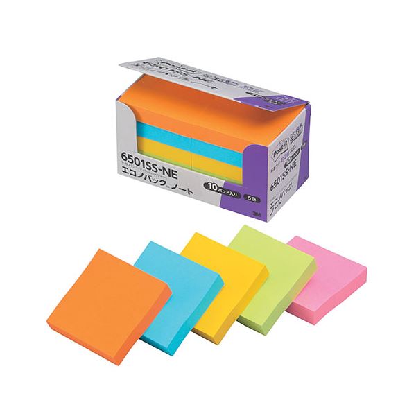 3M Post-it ポストイット 強粘着エコノパック ノート 3M-6501SS-NE 超強力粘着エコノパック ノート - 3M Post-it ポストイット...