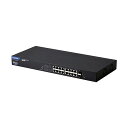 レイヤー2 Giga対応 PoE Webスマートスイッチ RJ-45×16ポート SFP×2ポート 大容量 大型 EHB-SG2C16F-HPL 1台 高速通信...