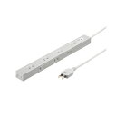 サンワサプライ スリム雷ガードタップ 2P・8個口 3m ホワイト 白 TAP-SPSLIM8N-3 1個 白 サンワサプライ スリム雷ガードタップ 2P・8個...