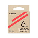 【5個セット】 カシオ計算機 Lateco 詰め替え用テープ 6mm 赤テープ 黒文字 XB-6RDX5 鮮やかな赤と黒のダンス 6mm幅のテープが8mの長さで...