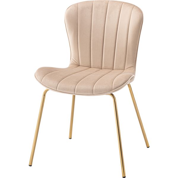 パーソナルチェア (イス 椅子) 約幅49×奥行53×高さ75×座面高43cm ベージュ 金属 スチール リビング ダイニング インテリア家具 組立式 ナチュラルな雰囲気漂う、座り心地抜群のベージュカラーチェア 幅49cm、奥行53cm、高さ75cm、座面高43cmの組み立て式チェア 贅沢な座