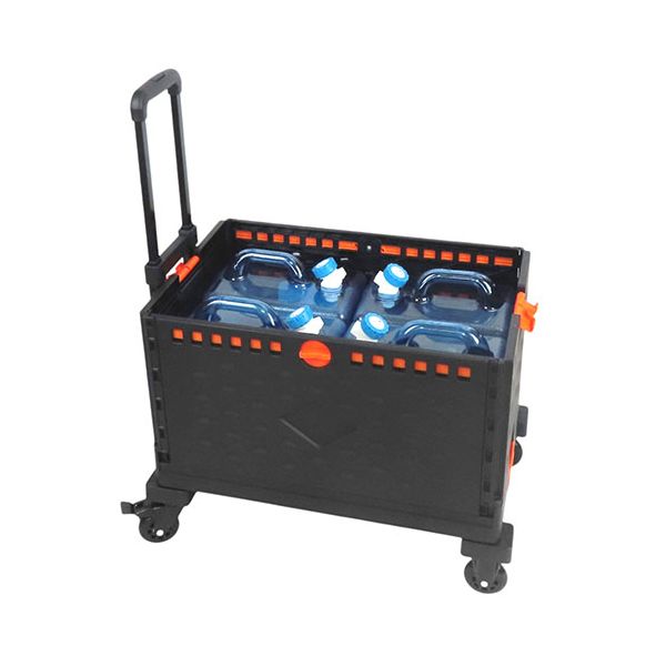 富士商 ウォータータンクカート 折りたたみコンテナ+タンク4個セット 積載荷重100kg 誰でも大量の水を楽に運べる F21646 大容量 大型 の水を楽々運べる 折りたたみ式コンテナとタンク4個セットで100kgの荷重に対応 誰でも簡単に大量の水を運べる便利アイテム