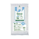 (まとめ) TANOSEEバイオマスポリ袋 手付き 白半透明 10L 1パック(30枚) 【×10セット】 10Lサイズのエコフレンドリーなポリ袋30枚×10セ...
