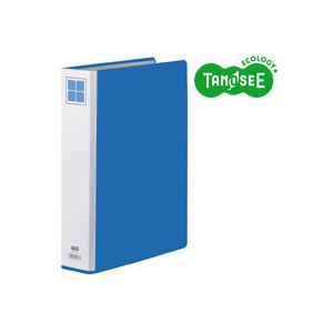 (まとめ)TANOSEE 両開きパイプ式ファイルE A4タテ 40mmとじ 青 30冊 開けやすい 便利なパイプ式ファイル A4サイズでたっぷり整理 収納 40...