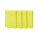(まとめ) TANOSEE 強粘着ふせん75×50mm ビビッドカラー・イエロー 1パック(10冊) 【×5セット】 黄 メッセージにぴったりのサイズ ビビッド...