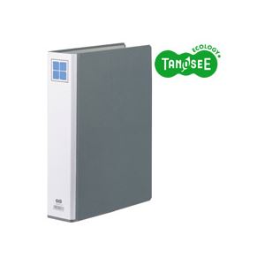 (まとめ)TANOSEE 両開きパイプ式ファイルE A4タテ 40mmとじ グレー 30冊 進化したファイリングの新時代 便利な両開きパイプ式ファイルE A4タ...