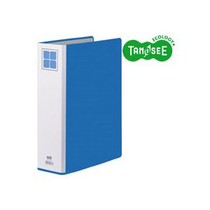 (まとめ)TANOSEE 両開きパイプ式ファイルE A4タテ 60mmとじ 青 30冊 開けやすい 便利なパイプ式ファイル A4サイズ、60mm厚、青色、30冊...