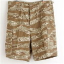 アメリカ軍 BDU カーゴ ショートパンツ XSサイズ リップストップ デザートタイガー レプリカ 米軍 ミリタリーパンツ 迷彩服 アウトドア愛好家必見 米軍の...