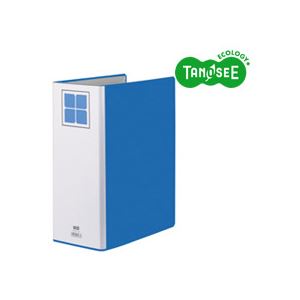 (まとめ)TANOSEE 両開きパイプ式ファイルE A4タテ 100mmとじ 青 30冊 開けやすくて収納力抜群 青いカラーが目を引く、A4サイズの両開きパイプ...