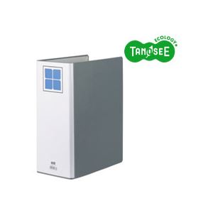 (まとめ)TANOSEE 両開きパイプ式ファイルE A4タテ 100mmとじ グレー 30冊 進化したファイリングの新時代、驚きのパイプ式ファイル まとめてお得...