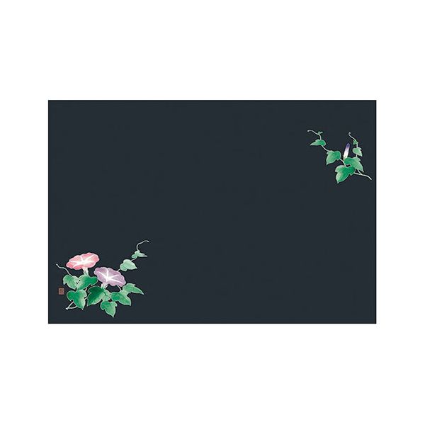 ヤマコー 用美 業務用 尺3抗菌 清潔 四季彩まっと 幽玄の華 朝顔 (50枚入) yamaco66769 四季抗菌 清潔 の美しさを楽しむ、幽玄の花々が咲き誇る朝顔柄の尺3サイズまっと 使い勝手抜群の業務用パックで、50枚入りでお得