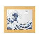 葛飾北斎(透明)浮世絵額時計付 神奈川沖浪裏 K50806444 透明な時を刻む、北斎の神奈川沖浪裏 美しき絵画額に宿る浮世絵額時計 風情溢れる掛軸と共に、あな...