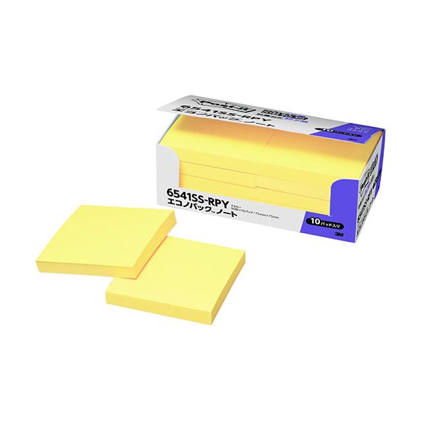 3M Post-it ポストイット エコノパック強粘着ノート パステルカラー Y 3M-6541SS-RPY 強力粘着ノート パステルカラー Y - ポストイッ...