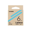 【5個セット】 カシオ計算機 Lateco 詰め替え用テープ 6mm 水色テープ 黒文字 XB-6SBX5 鮮やかな水色テープに黒文字が映える 使い切り不要の便利な詰め替え用テープセット 6mm幅で細かな作業もバッチリ テープ長8mで長持ち 5個セットでお得 レトロな名品がを持って蘇る カ