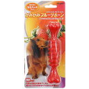 (まとめ)かみかみフルーツボーン セミハード Mサイズ ストロベリー【×3セット】 (犬用玩具) 驚きのデンタル形状 骨型&突起で楽しむ 口の中をスッキリ おい...