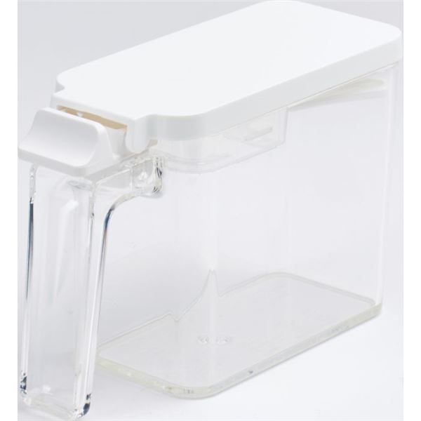 【2個セット】 アスベル フォルマ 密閉プッシュポット（S） 450ml ホワイト A1146 白 密閉性抜群の調味..